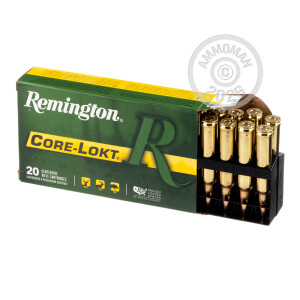 Photo detailing the 300 WIN MAG REMINGTON CORE-LOKT 150 GRAIN PSP (200 ROUNDS) for sale at AmmoMan.com.