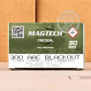 A photograph of 500 rounds of 115 grain 300 AAC Blackout ammo with a Open Tip Match bullet for sale.