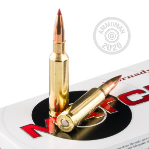 Image detailing the brass case on the Hornady ammunition.