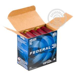 Photograph showing detail of 12 GAUGE FEDERAL TOP GUN 2-3/4" #7.5 SHOT (25 SHELLS)