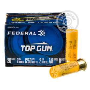 Image of 20 GAUGE FEDERAL TOP GUN SPORTING 2-3/4" 7/8 OZ. #8 SHOT (250 ROUNDS)