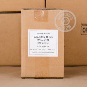 A photo of a box of Igman Ammunition ammo in 5.56x45mm.