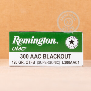 Image of 300 AAC Blackout ammo by Remington that's ideal for training at the range.
