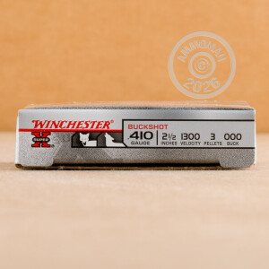 Photo detailing the 410 BORE WINCHESTER SUPER-X 2-1/2" 000 BUCKSHOT (250 ROUNDS) for sale at AmmoMan.com.