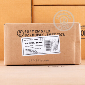 Photograph showing detail of 44 MAGNUM SELLIER & BELLOT 240 GRAIN SJHP (50 ROUNDS)