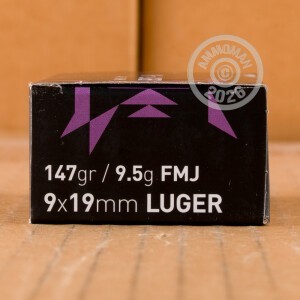 A photo of a box of Igman Ammunition ammo in 9mm Luger.