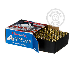 Image of the .380 ACP HORNADY AMERICAN GUNNER 90 GRAIN JHP (25 ROUNDS) available at AmmoMan.com.