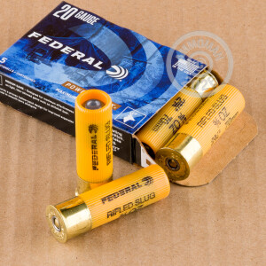 Photograph showing detail of 20 GAUGE FEDERAL POWER-SHOK 2-3/4" HP RIFLED SLUG (5 ROUNDS)