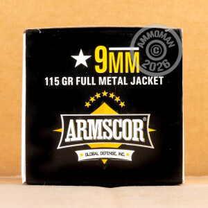 Image of bulk 9mm Luger ammo by Armscor that's ideal for Subsonic, training at the range.