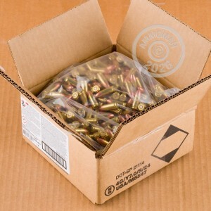 Photograph showing detail of 9MM BLAZER BRASS 115 GRAIN FMJ (500 ROUNDS)