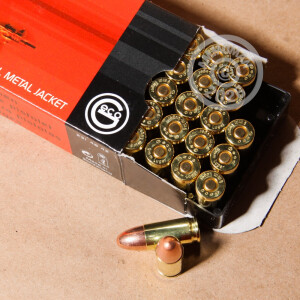 An image of 9mm Luger ammo made by GECO at AmmoMan.com.