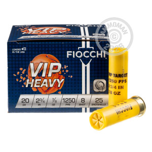 Image of 20 GAUGE FIOCCHI 2-3/4" #8 VIP TARGET LOAD (25 ROUNDS)