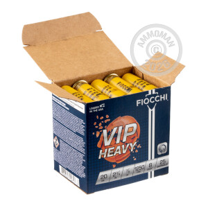 Photograph showing detail of 20 GAUGE FIOCCHI 2-3/4" #8 VIP TARGET LOAD (25 ROUNDS)