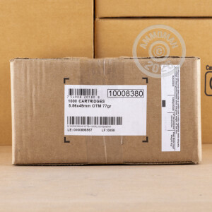 Image detailing the brass case on the Magtech ammunition.