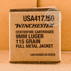 Image of 9MM WINCHESTER USA 115 GRAIN FMJ (1000 ROUNDS)