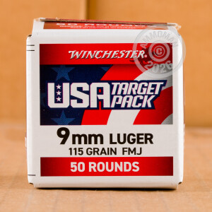 Photograph showing detail of 9MM WINCHESTER USA 115 GRAIN FMJ (1000 ROUNDS)