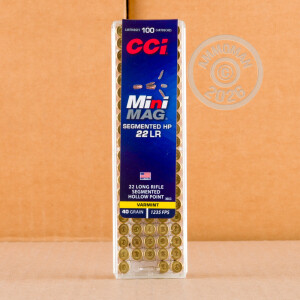 Image of the 22 LR CCI MINI-MAG 40 GRAIN SHP (100 ROUNDS) available at AmmoMan.com.