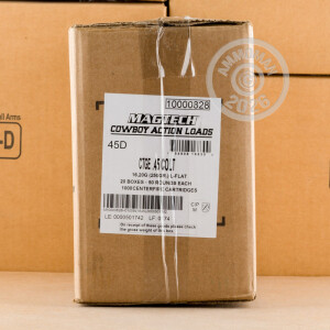 Photo detailing the 45 LONG COLT MAGTECH COWBOY ACTION 250 GRAIN LFN (1000 ROUNDS) for sale at AmmoMan.com.