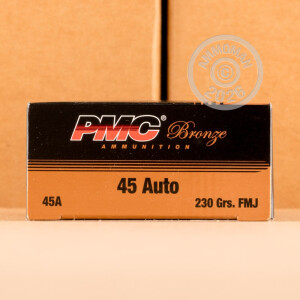 Image of .45 Automatic ammo by PMC that's ideal for Subsonic, training at the range.