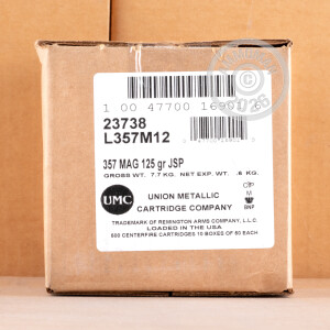 Image of 357 MAGNUM REMINGTON UMC 125 GRAIN JSP (500 ROUNDS)