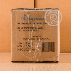 Image detailing the brass case and boxer primers on the Igman Ammunition ammunition.
