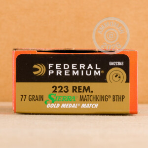 Image of Federal 223 Remington rifle ammunition.