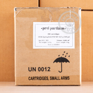 Image of 30-06 SPRINGFIELD PRVI PARTIZAN 165 GRAIN PSP BT (200 ROUNDS)