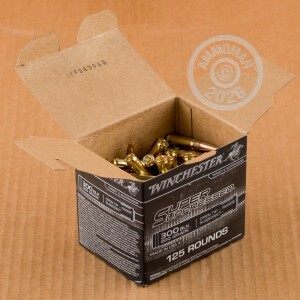 Photograph showing detail of 300 AAC BLACKOUT WINCHESTER SUPER SUPPRESSED 200 GRAIN OPEN TIP (125 ROUNDS)