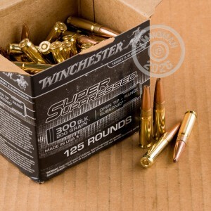 Photograph showing detail of 300 AAC BLACKOUT WINCHESTER SUPER SUPPRESSED 200 GRAIN OPEN TIP (125 ROUNDS)