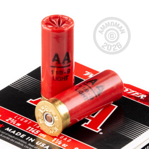 Image of the 12 GAUGE WINCHESTER AA 2-3/4" #9 SHOT (25 ROUNDS) available at AmmoMan.com.