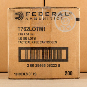 Image of 308 / 7.62x51 ammo by Federal that's ideal for precision shooting, training at the range.
