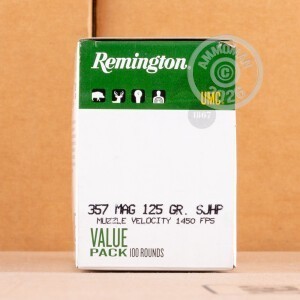 Photograph showing detail of 357 MAGNUM REMINGTON UMC 125 GRAIN SJHP (600 ROUNDS)