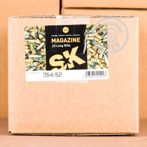 Photograph of .22 Long Rifle ammo with Lead Round Nose (LRN) ideal for Subsonic, training at the range.