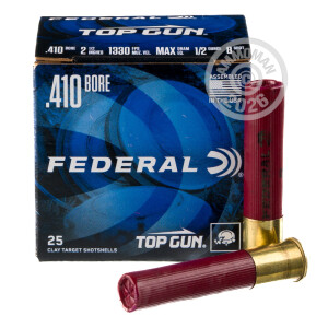Photograph showing detail of 410 BORE FEDERAL TOP GUN 2-1/2" 1/2 OZ. #8 SHOT (250 ROUNDS)