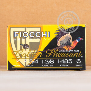 Image of 12 GAUGE FIOCCHI GOLDEN PHEASANT 2-3/4" 1-3/8 OZ. #6 SHOT (25 ROUNDS)
