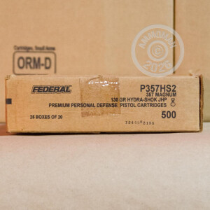 Image of 357 MAGNUM FEDERAL HYDRA-SHOK 130 GRAIN JHP (20 ROUNDS)