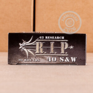 Photo of .40 Smith & Wesson Solid Copper Hollow Point (SCHP) ammo by G2 Research for sale at AmmoMan.com.