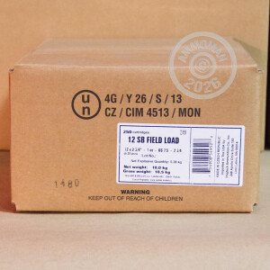 Photograph showing detail of 12 GAUGE SELLIER & BELLOT FIELD 2-3/4" #7.5 SHOT (25 SHELLS)