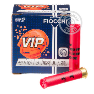 Image of 410 BORE FIOCCHI 2-1/2" 1/2 OZ. #9 SHOT (250 ROUNDS)