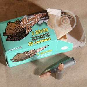 Image of 7.62X39 BROWN BEAR 123 GRAIN HP (500 ROUNDS)