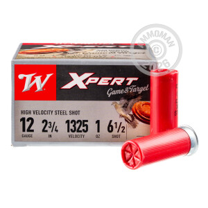 Image of 12 GAUGE WINCHESTER XPERT GAME & TARGET 2-3/4" 1 OZ. #6.5 STEEL SHOT (250 ROUNDS)