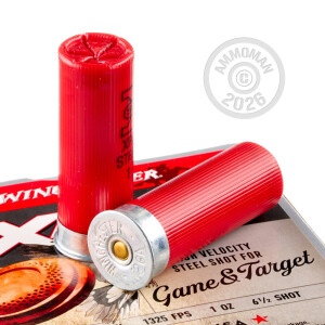 Image of the 12 GAUGE WINCHESTER XPERT GAME & TARGET 2-3/4" 1 OZ. #6.5 STEEL SHOT (250 ROUNDS) available at AmmoMan.com.