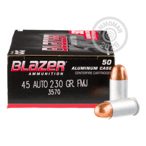 Image of the .45 ACP CCI BLAZER 230 GRAIN FMJ (1000 ROUNDS) available at AmmoMan.com.
