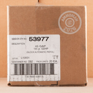 Image of the 45 GAP SPEER GOLD DOT 185 GRAIN JACKETED HOLLOW POINT (50 ROUNDS) available at AmmoMan.com.