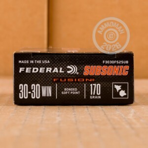 A photo of a box of Federal ammo in 30-30 Winchester.