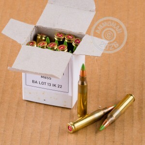 An image of 5.56x45mm ammo made by Igman Ammunition at AmmoMan.com.