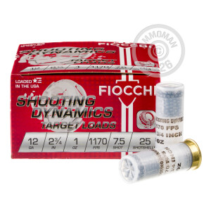 Image of the 12 GAUGE FIOCCHI TARGET SHOOTING DYNAMICS 2-3/4" #7.5 SHOT (25 ROUNDS) available at AmmoMan.com.