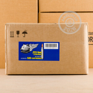 A photograph detailing the 223 Remington ammo with HP bullets made by Silver Bear.