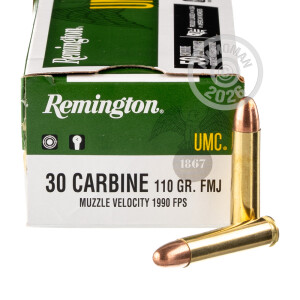 Image of .30 CARBINE REMINGTON UMC 110 GRAIN MC (50 ROUNDS)
