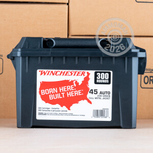 Image of Winchester .45 Automatic bulk pistol ammunition.